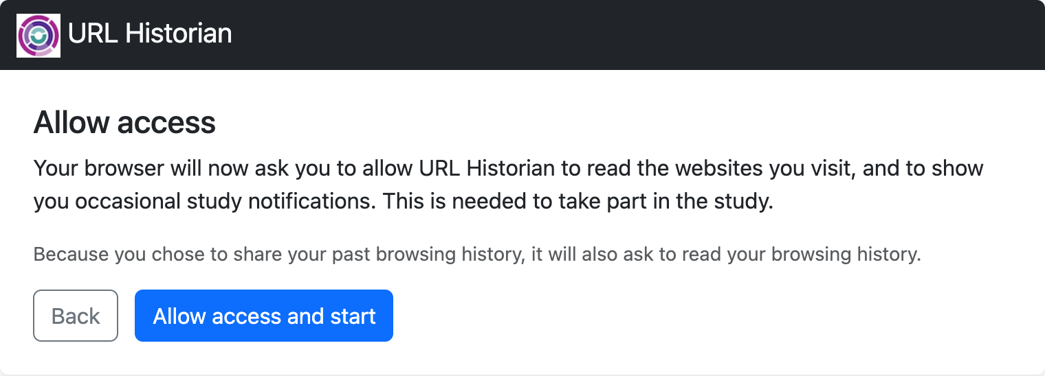 The allow access step